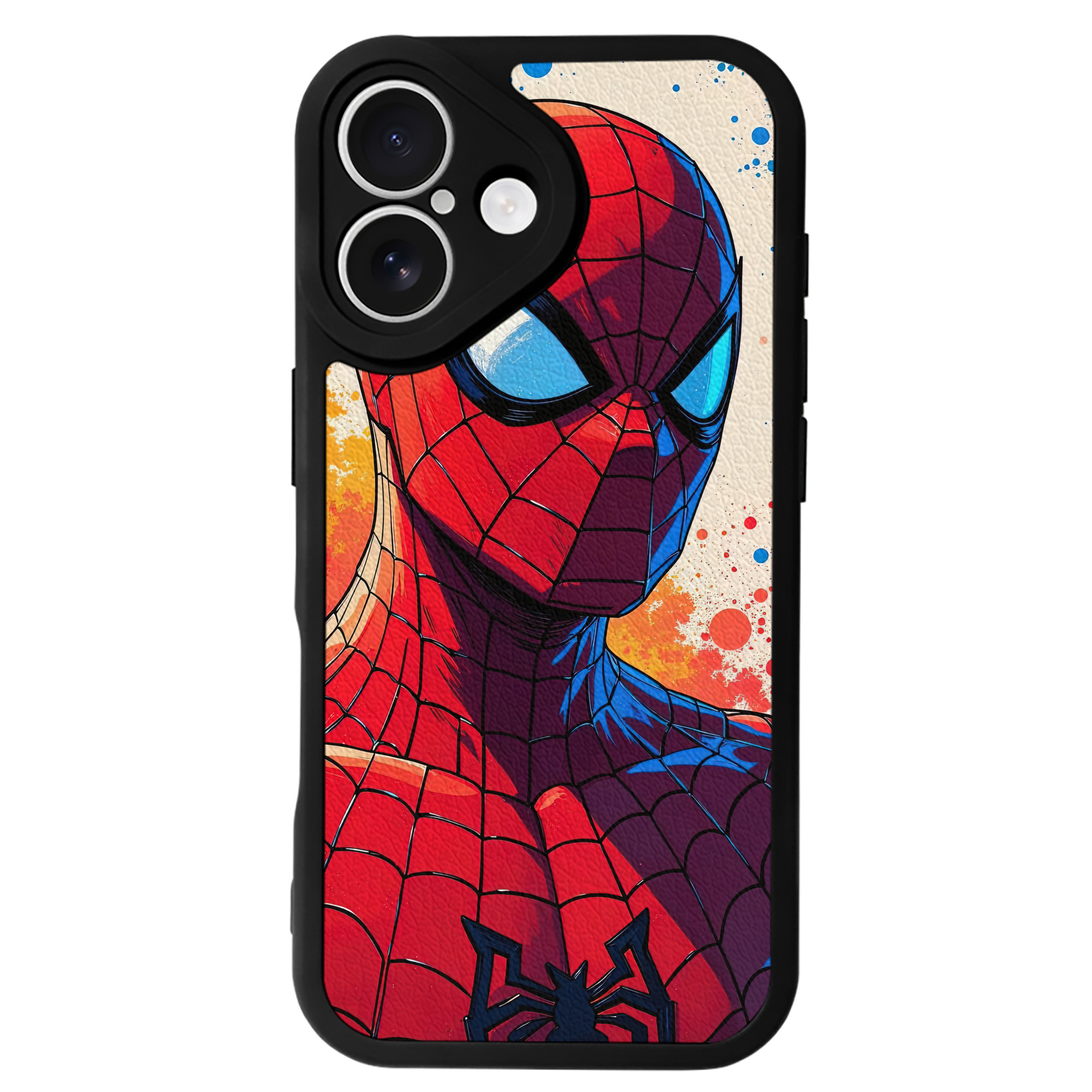 Spider Man スパイダーマン 【iPhone 16シリーズ対応】シリコンスマホケース（レザー調） 材質：シリコン